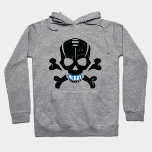 Rugby Fan Pirate Skull Hoodie